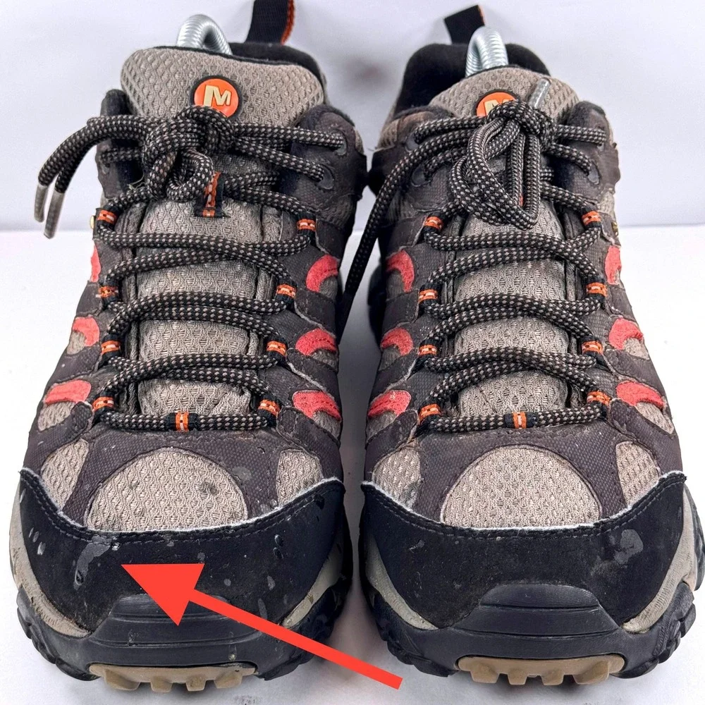 Merrell Mens Moab Gore-Tex Hiking Shoes Dark Chocolate Red J87323 Size 7.5